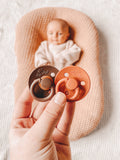 Natural Rubber Pacifier Sets: Blossom + Rosewood