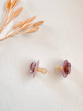 Natural Rubber Pacifier Sets: Blossom + Rosewood