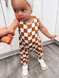 SIIX Collection - Stracciatella Checkerboard / Organic Bay Jumpsuit (Baby)