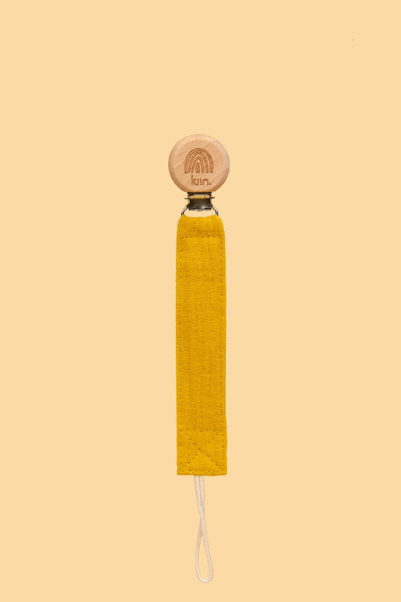 Kiin Baby - Cotton Dummy Clip: Mustard