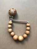Wood Pacifier Clip- Mia
