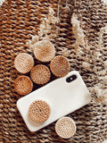Rattan Phone Pop socket- phone grip
