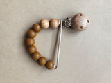 Wood and silicone pacifier clips- Clyde
