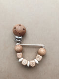 Personalized Wood Pacifier Clip- Foxy