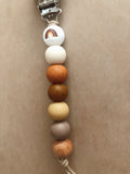 Wood and Silicone Pacifier Clip Mini- Rebecca