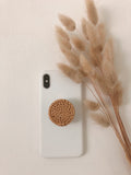 Rattan Phone Pop socket- phone grip