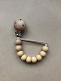Wood and silicone pacifier clips- Clyde