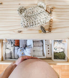 Wood and Silicone Pacifier Clip Mini- Rainbow