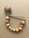 Wood Pacifier Clip- Harper