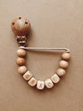 Personalized Wood Pacifier Clip- Grace