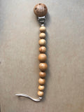 Wood Pacifier Clip- Mia