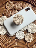 Rattan Phone Pop socket- phone grip