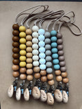 Wood and silicone pacifier clips- Clyde