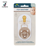 Itzy Soother™ Natural Rubber Paci Sets: Coconut + Toast 0-6M