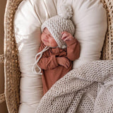 Solid Cream Bonnet Handmade