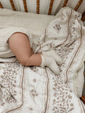 Lettie Floral QUILTED 6 Layer Gauze Blanket