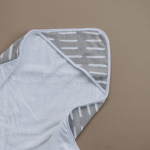 Grey Dash Muslin Hooded Towel