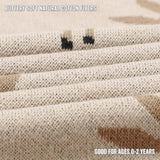 Luxury Cotton Deer Knit Swaddle Baby Blanket
