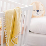 Crane Baby - 6 Layer Muslin Blanket Ochre