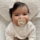 Itzy Soother™ Natural Rubber Paci Sets: Coconut + Toast 0-6M