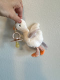Itzy Ritzy - Bitzy Pal Natural Rubber Pacifier & Plush: Goose