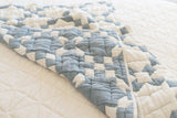 New Grain - cottage quilt blanket- bluebell