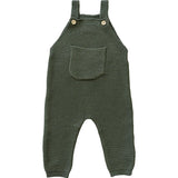 OLIVE KNIT OVERALLS