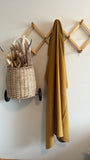 Organic Cotton Blanket | honey mustard | classic rib