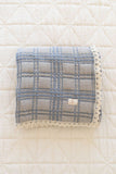 New Grain -french plaid blanket - bluebell