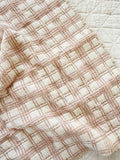 New Grain -french plaid blanket - petal