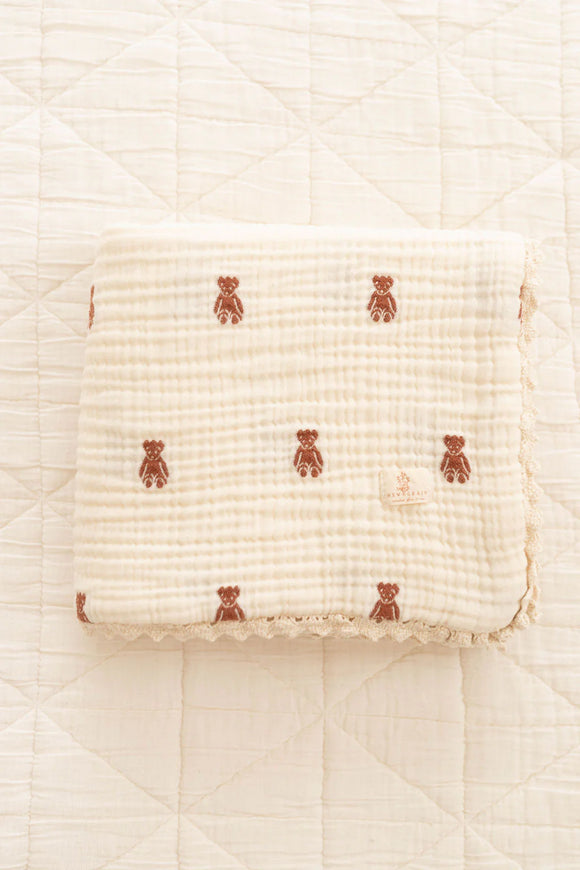 layered gauze blanket - Teddy New Grain