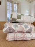 prairie quilt - blush/chambray