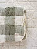 heritage plaid quilt - basil