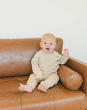 Cotton Knit 2pc Shirt and pants Baby Outfit Set: Beige