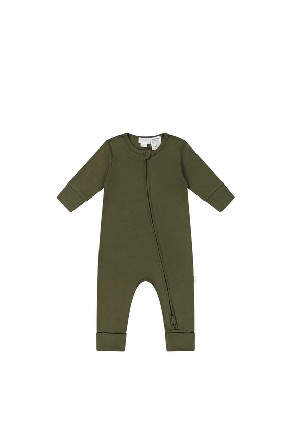 Pima Cotton Onepiece- Deep Olive Jamie Kay