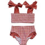 Gingham Ruched Bikini Set