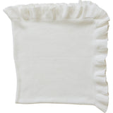 White Ruffle Knit Blanket