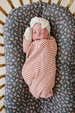 Pink Stripes Muslin Swaddle Blanket