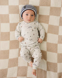 Navy & White Stripe Chunky Knit Beanie