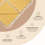 Crane Baby - 6 Layer Muslin Blanket Ochre