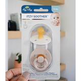 Itzy Soother™ Natural Rubber Paci Sets: Coconut + Toast 0-6M