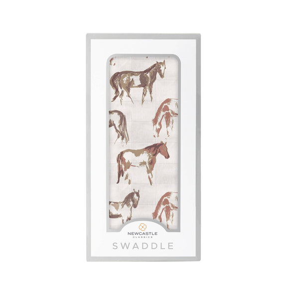Newcastle Classics - Wild Horses Bamboo Swaddle