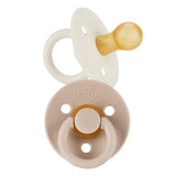 Itzy Soother™ Natural Rubber Paci Sets: Coconut + Toast 0-6M