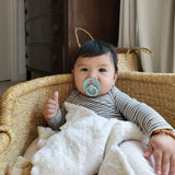 Itzy Soother™ Natural Rubber Paci Sets: Coconut + Toast 0-6M