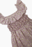 Lilac Ida Print Sleeveless Smocked Dress size 2