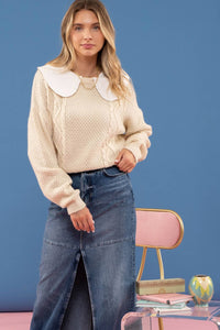 DOLL COLLARED PULLOVER