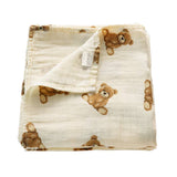 Ali+Oli - Muslin Swaddle Blanket (Teddy Bear)