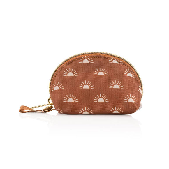 Everything Pouch for Pacifiers, Coins & Ear Buds: Terracotta Sunrise