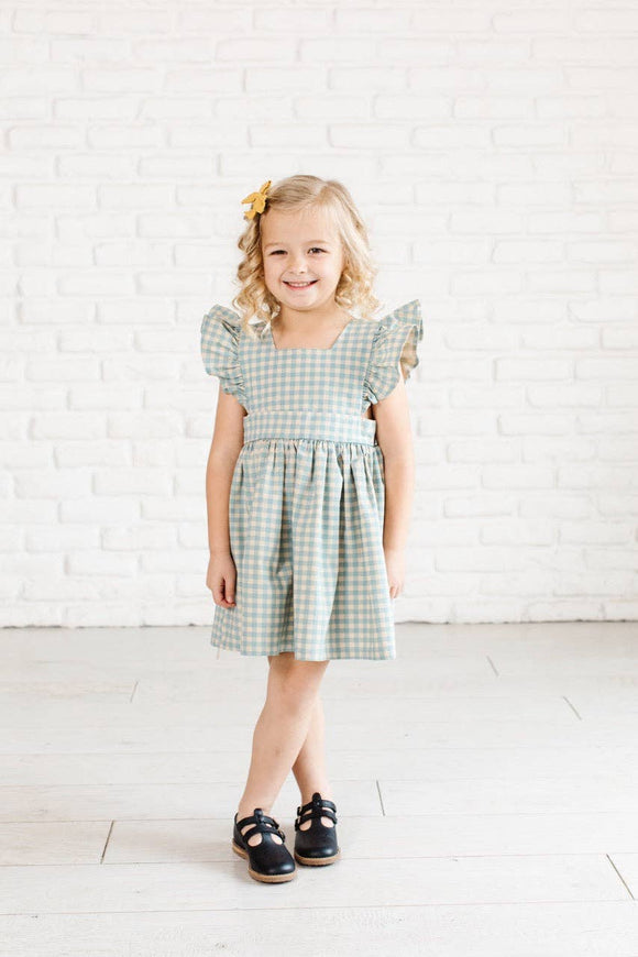 Wren & James - Pinafore in Sky Gingham