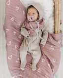 Oatmeal Organic Cotton Ribbed Bonnet